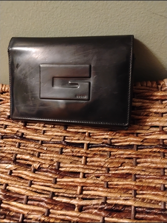 Gucci Handbags - Gucci Black Leather Tom Ford era Flap Wallet